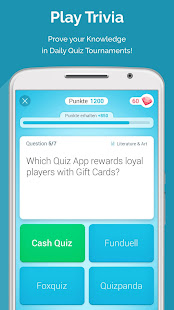 CASH QUIZZ REWARDS: Trivia Game, Free Gift Cards 4.0.1 Screenshots 1
