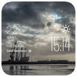 Esbjerg weather widget/clock icon