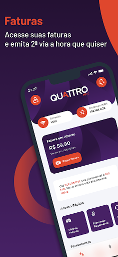 Android application QuattroNet screenshort