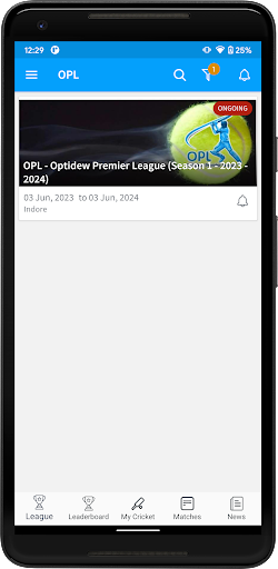 OPL (Optidew Premier League) Screen 3