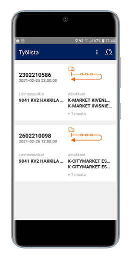 Android application K-Jakelu screenshort