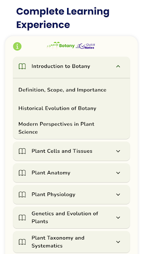 Android application Botany Quick Notes screenshort