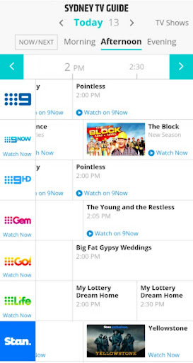 Melbourne TV Guide Screen 3