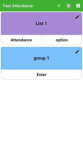 Android application Fast Attendance screenshort