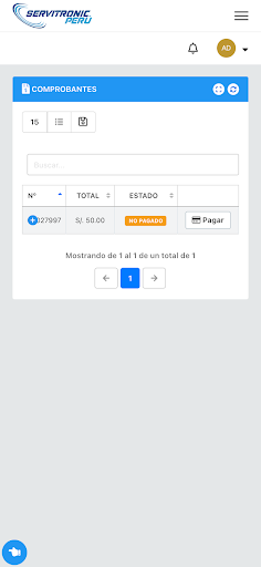 SERVITRONIC APP Screen 3