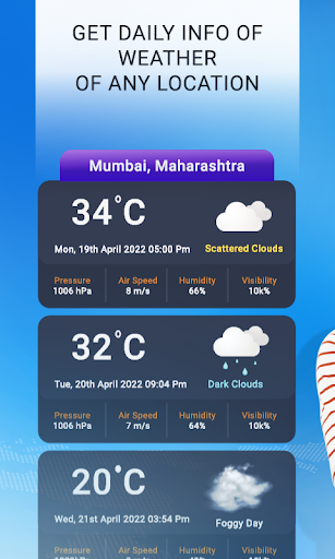Weather Rain Temperature Alert Screen 2