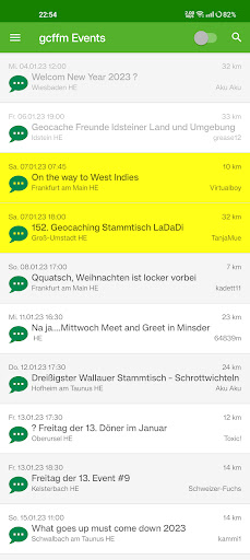 Android application gcffm Events screenshort
