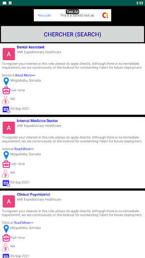 Android application Somalia Jobs screenshort