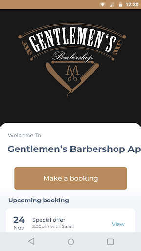 Android application Gentlemen’s Barbershop App screenshort