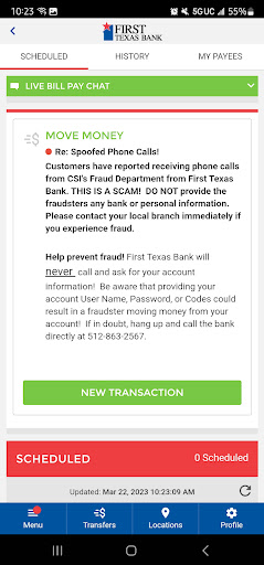 First Texas Bank Georgetown Screen 3
