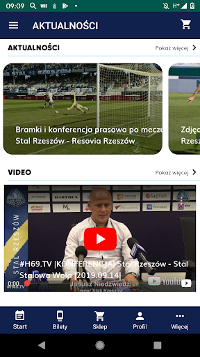 Android application Stal Rzeszów screenshort