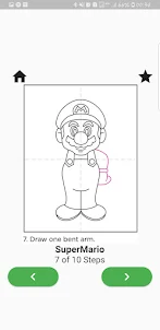 How to draw super mario