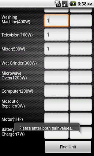 Power Unit Survey Screen 2