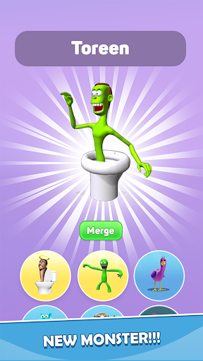 Merge Toilet Monster androidhappy screenshots 2