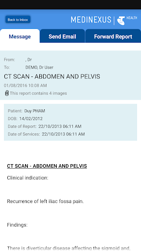Medinexus Mobile for Patients Screenshot