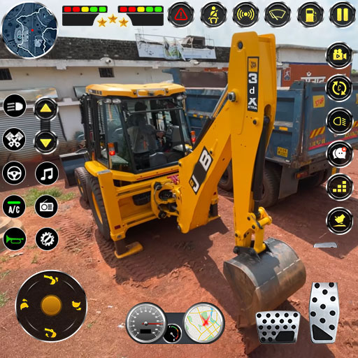 Snow Excavator Construction 3D logo