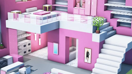 Android application Pink houses for minecraft screenshort