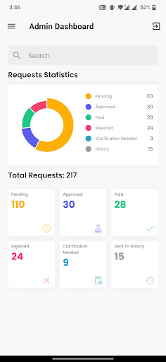 Android application Invoice Registration Portal screenshort