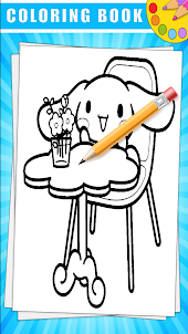 Cute Cinnamoroll coloring book