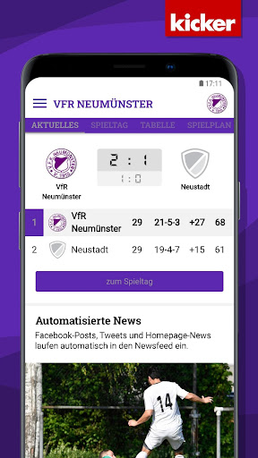 Android application VfR Neumünster screenshort