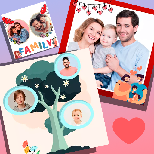 Family photo frame logo
