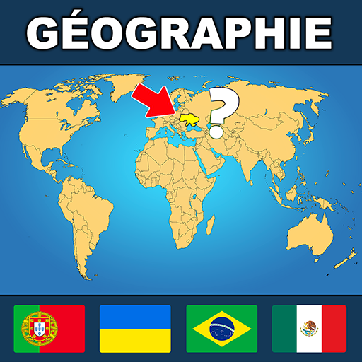 Géographie - Carte de contrôle pour le jeu des drapeaux
