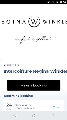 Android application Intercoiffure Regina Winkler screenshort