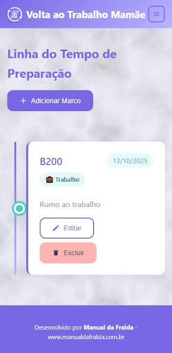 Volta ao Trabalho Mamãe
