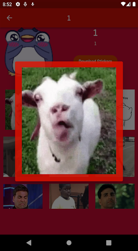 Android application Funny Stickers. screenshort