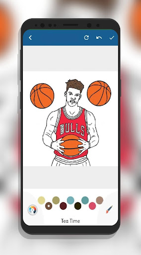 Basket Ball Coloring Book Screen 2
