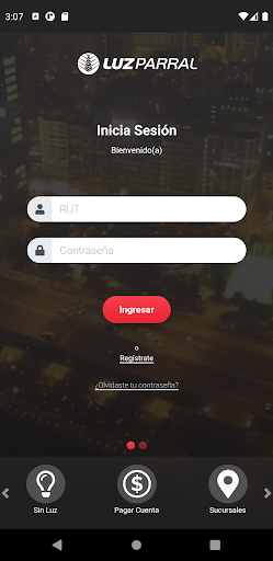 Android application Luzparral App screenshort