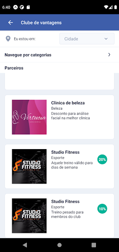 Android application Conectar screenshort
