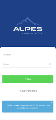 Android application Alpes Representações screenshort