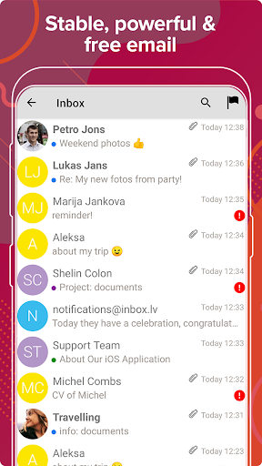 Android application Inbox.lv screenshort