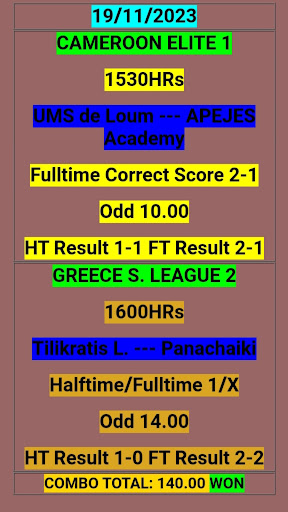 Dual Fixed Matches Combo