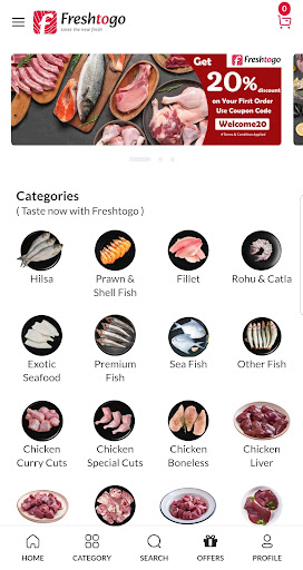 Android application Freshtogo - Fish & Meat screenshort