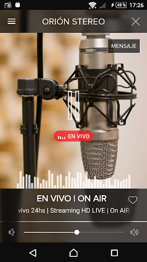 Android application Radio Orión Stereo screenshort