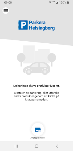 Android application Parkera Helsingborg screenshort