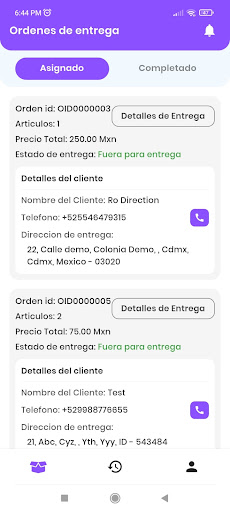 Android application App MiNegocio Delivery screenshort