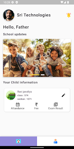 Android application Smart Attendance Parent screenshort