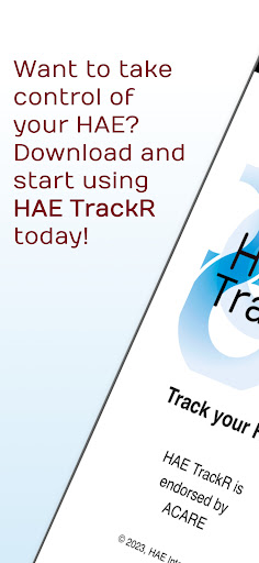 Android application HAE TrackR screenshort