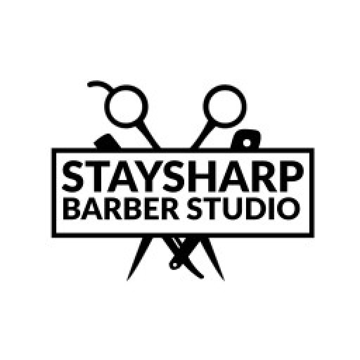Stay Sharp barber studio logo