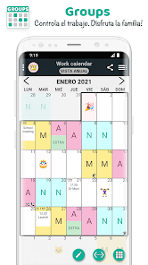 Captura 1 GROUPS work & family calendar android