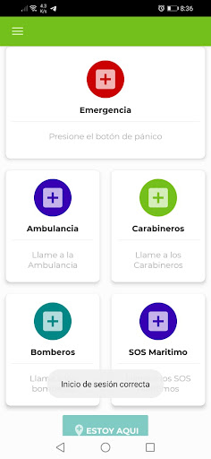 Android application Alerta Real screenshort
