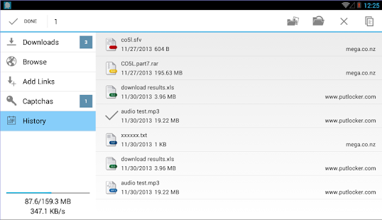 Ponydroid Download Manager Screenshot