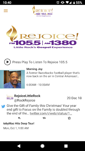 Android application Rejoice Little Rock screenshort