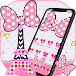 Cover Image of Télécharger Pink Minnie Wave Point Bowknot Theme 1.1.2 APK