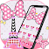 Pink Minnie Wave Point Bowknot Theme icon