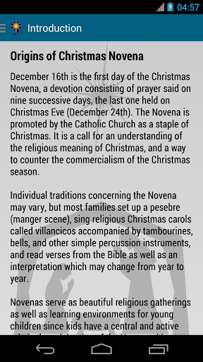 Christmas Novena Screen 3