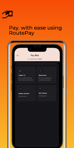 Android application RoutePay screenshort